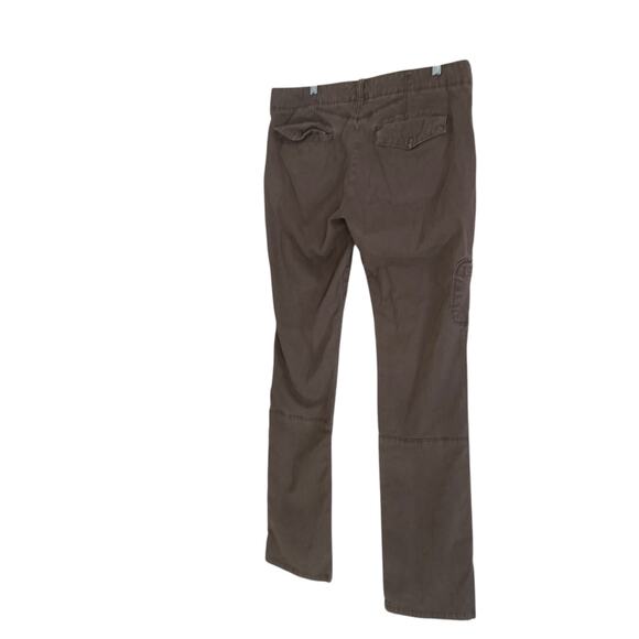 Anthropologie Daughters of Liberation Brown Zip Ankle Straight Cargo Pants Sz 34 - Picture 4 of 16